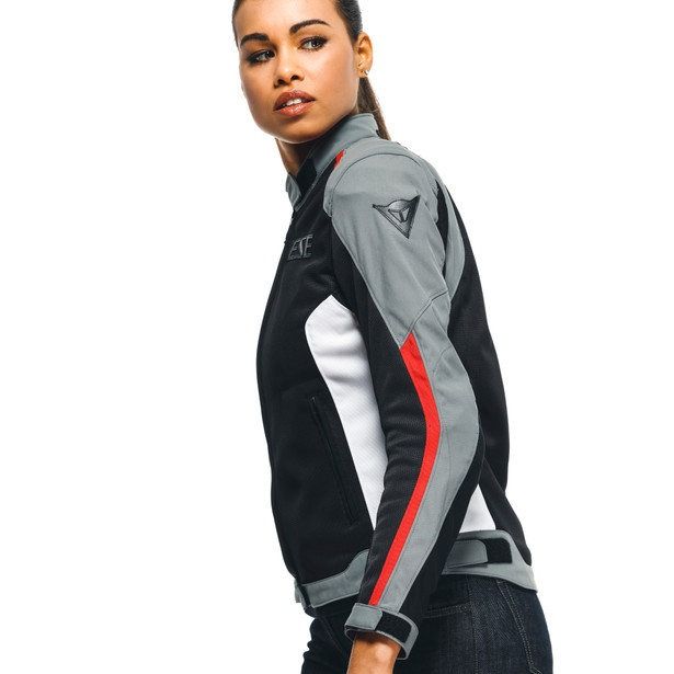 Dainese Hydraflux 2 Air Lady D-Dry Jacket BLACK/CHARCOAL-GRAY/LAVA-RED : Delivery in 5 days